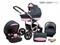 LarGo 3 piezas carro bebé rosa gris